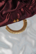 Antique Temple Matte Lakshmi Coin Necklace - UJ25C029