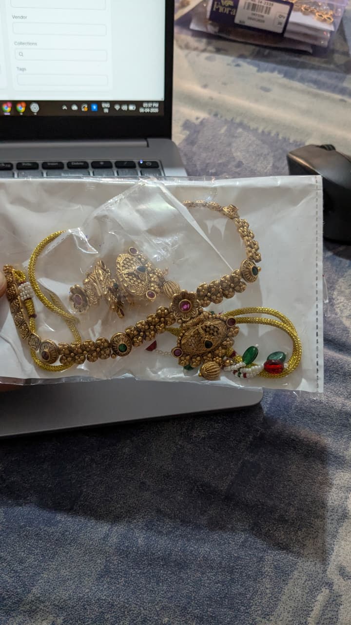 Premium Antique Temple Necklace - UJ25C034