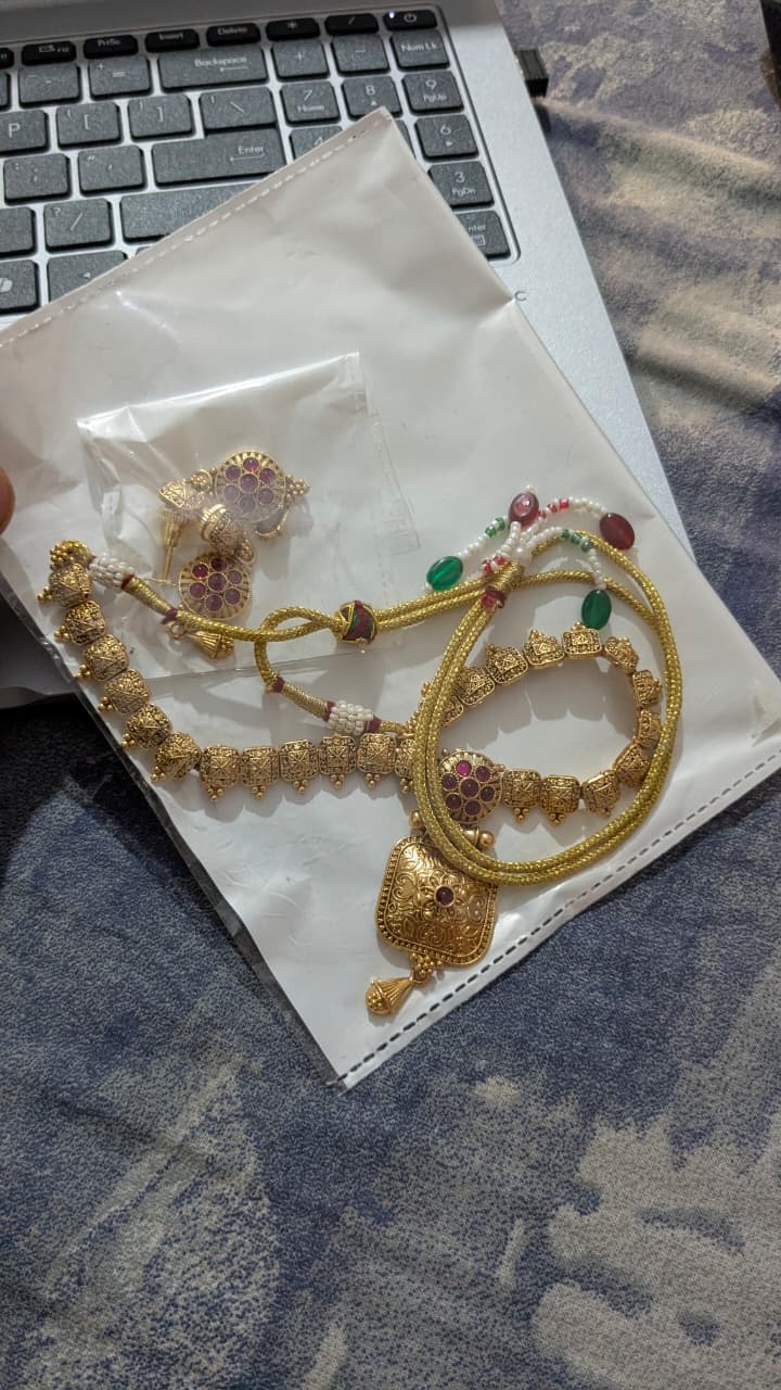 Premium Antique Temple Necklace - UJ25C035