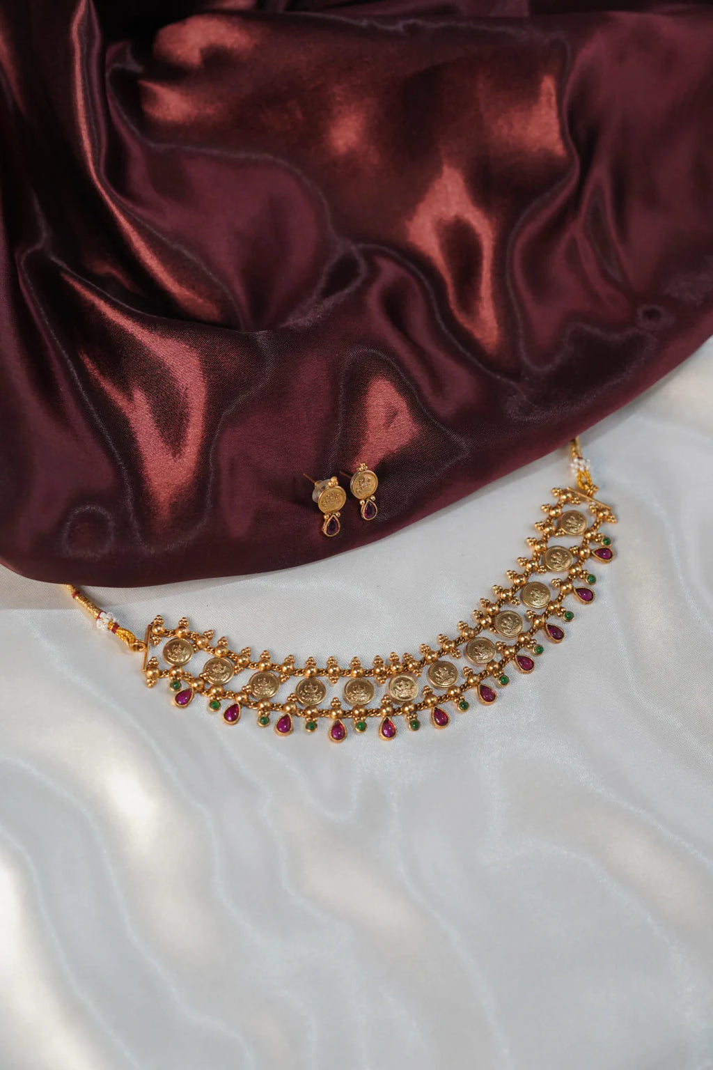 Antique Temple Lakshmi Coin Choker - UJ1007