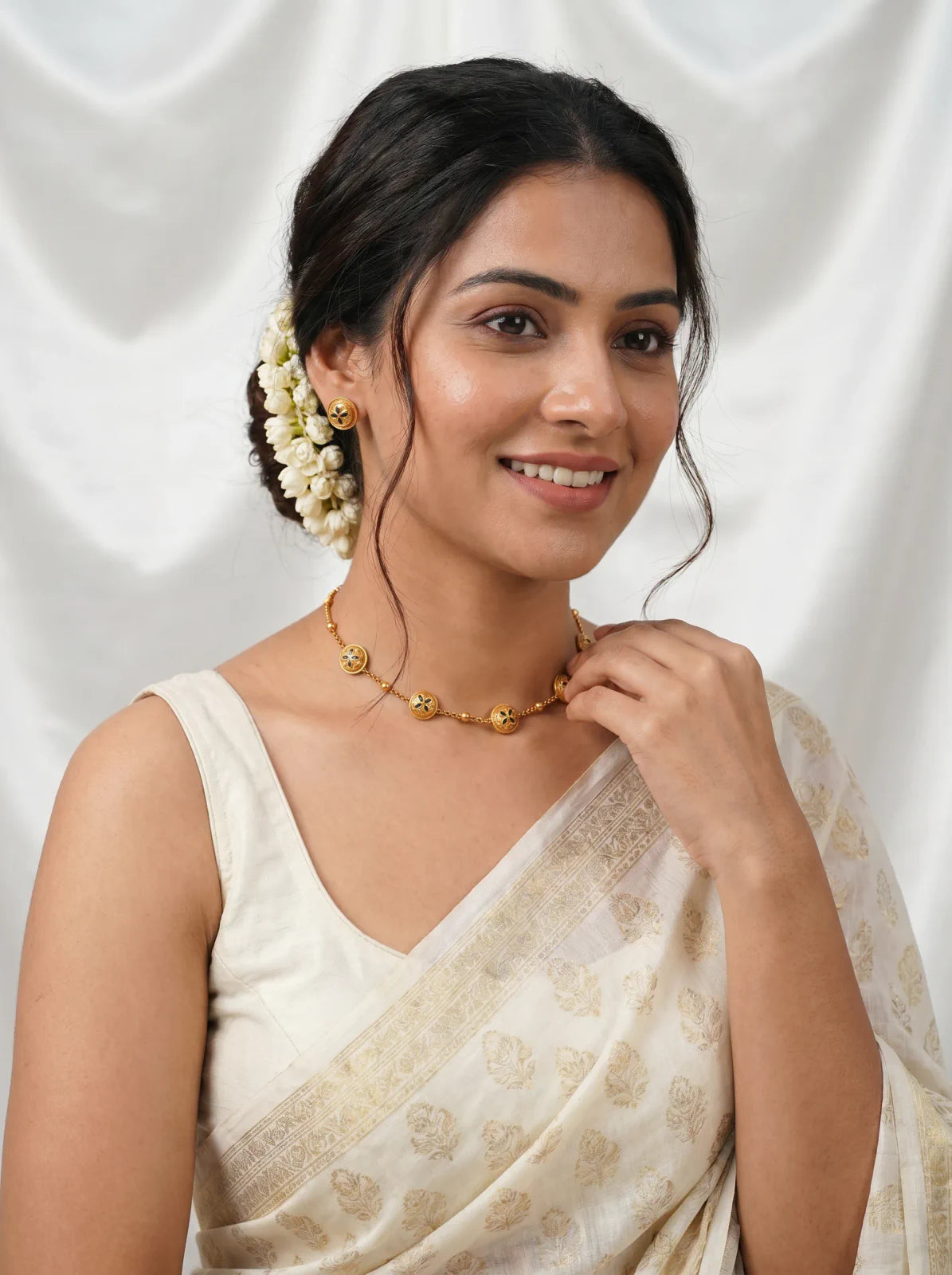 Floral Charm Necklace Set - UJ1011