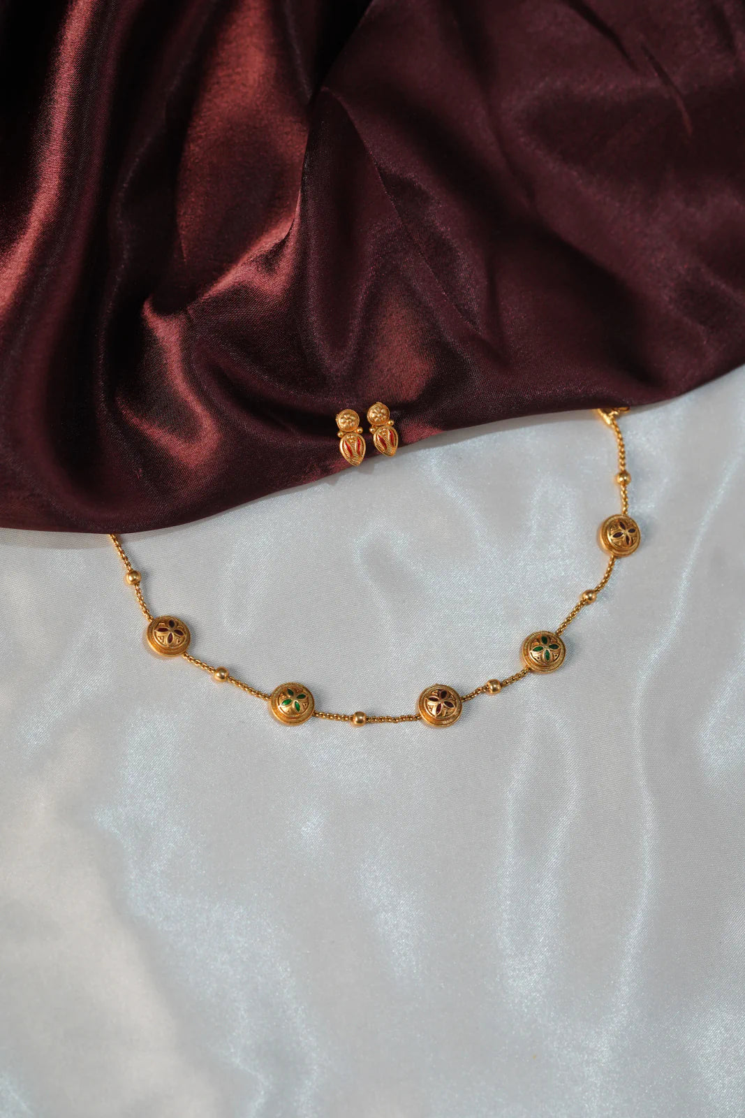 Floral Charm Necklace Set - UJ1011