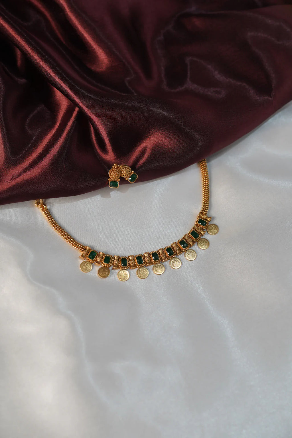 Antique Temple Lakshmi Coin Necklace - UJ1031