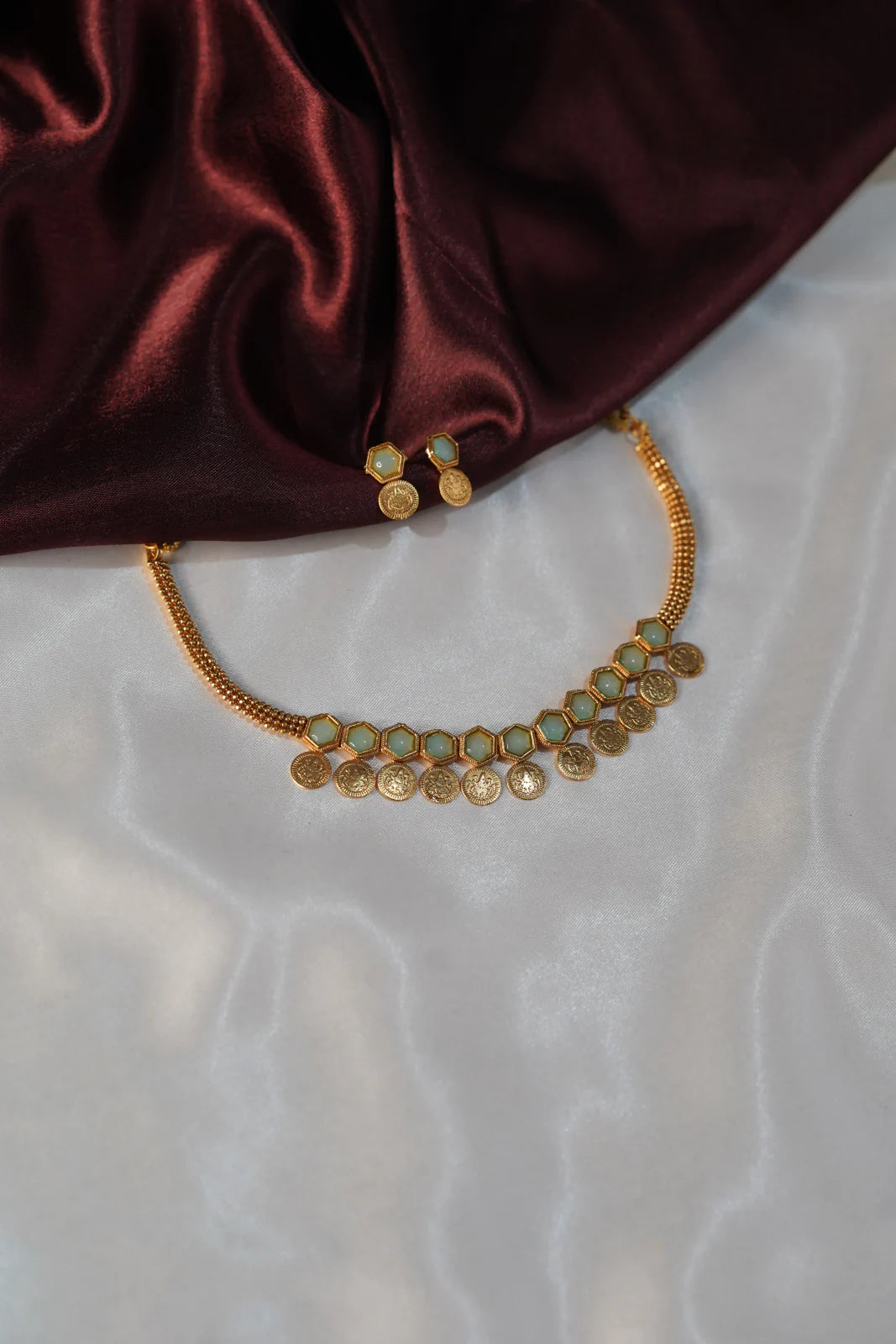 Antique Temple Lakshmi Coin Necklace - UJ1032