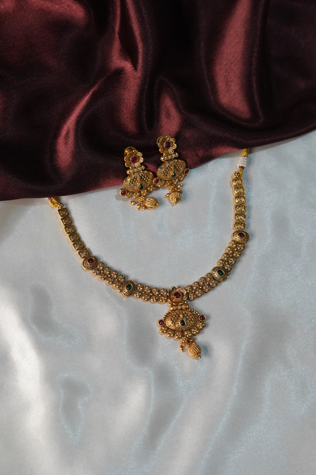 Antique Temple Lakshmi Coin Necklace - UJ1033