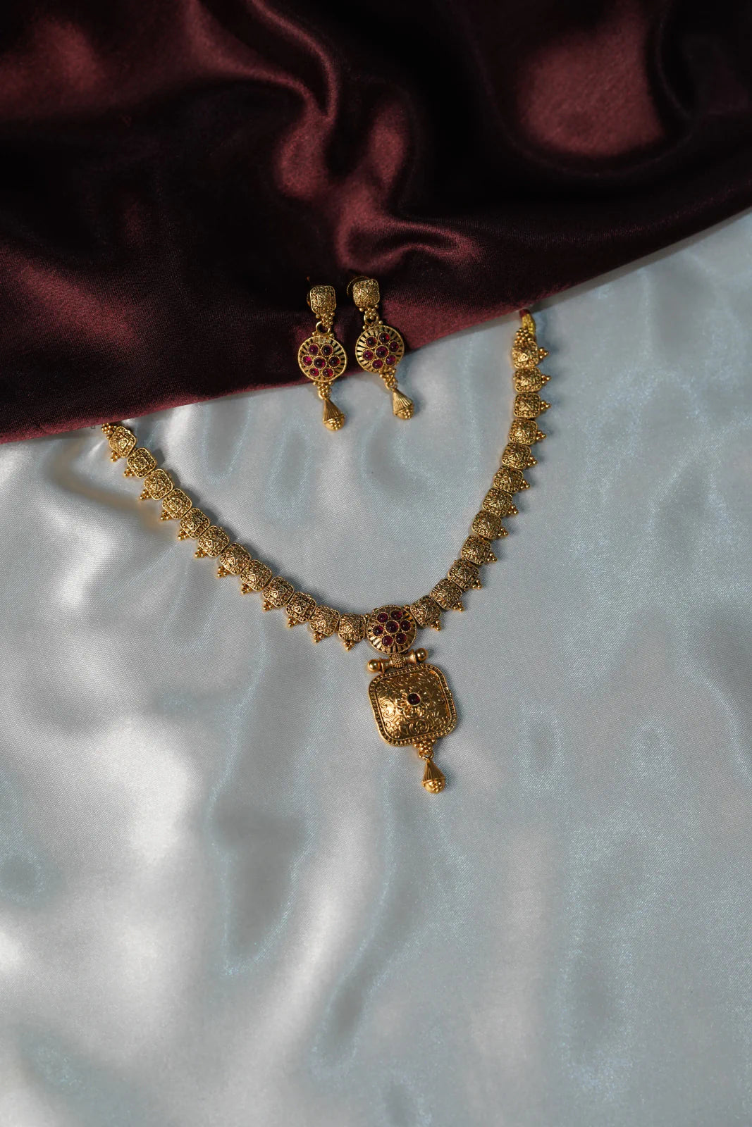 Premium Antique Temple Necklace - UJ1035