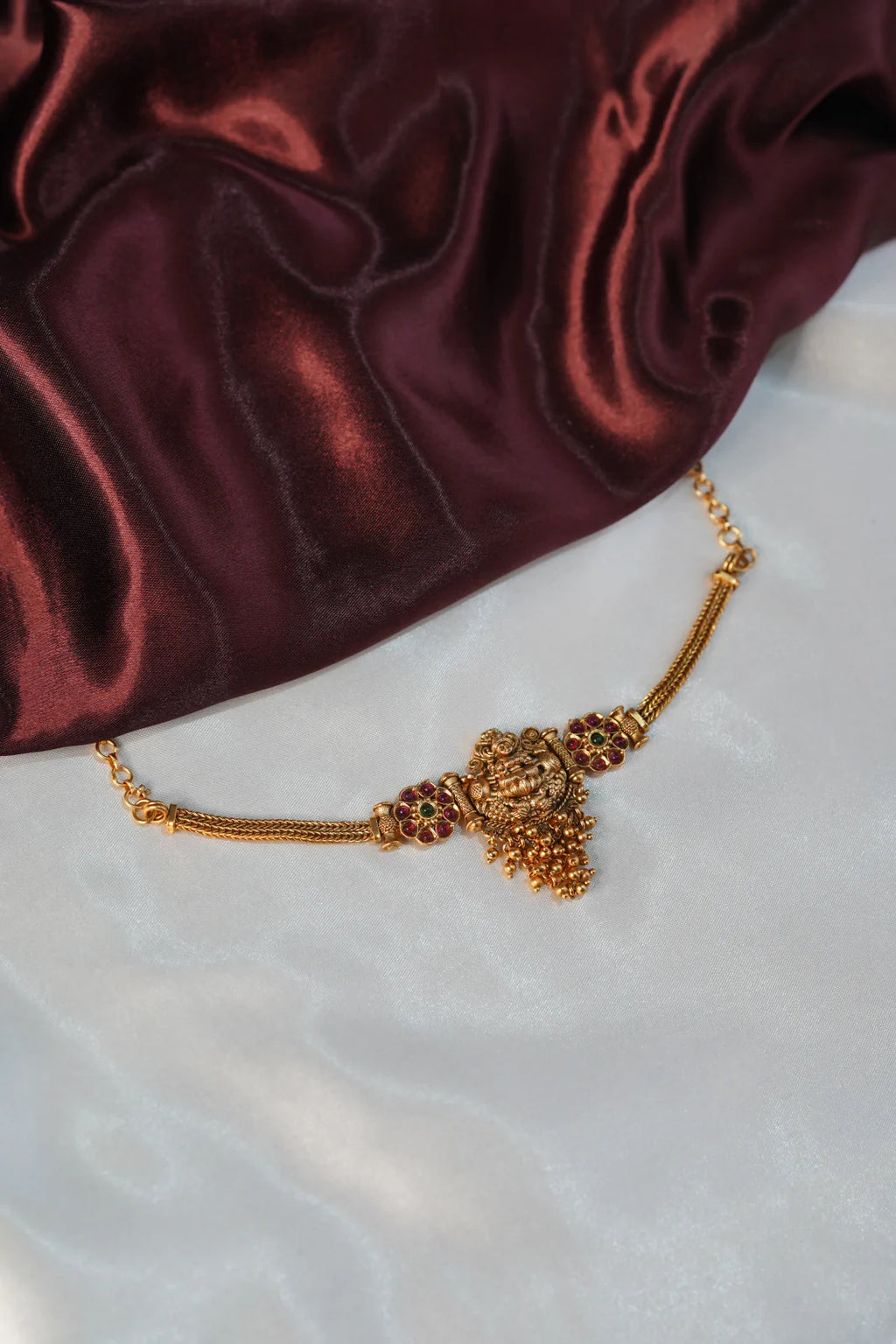 Antique Lakshmi Flower Choker - UJ1045